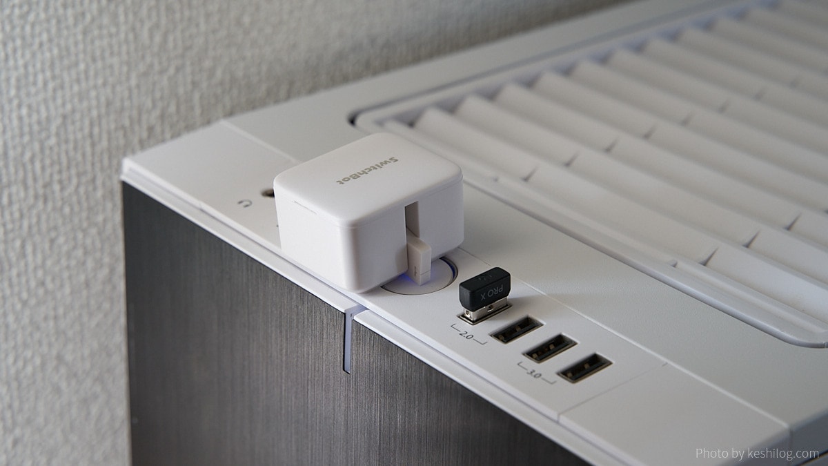 PCの電源ボタンにSwitchBotを施工